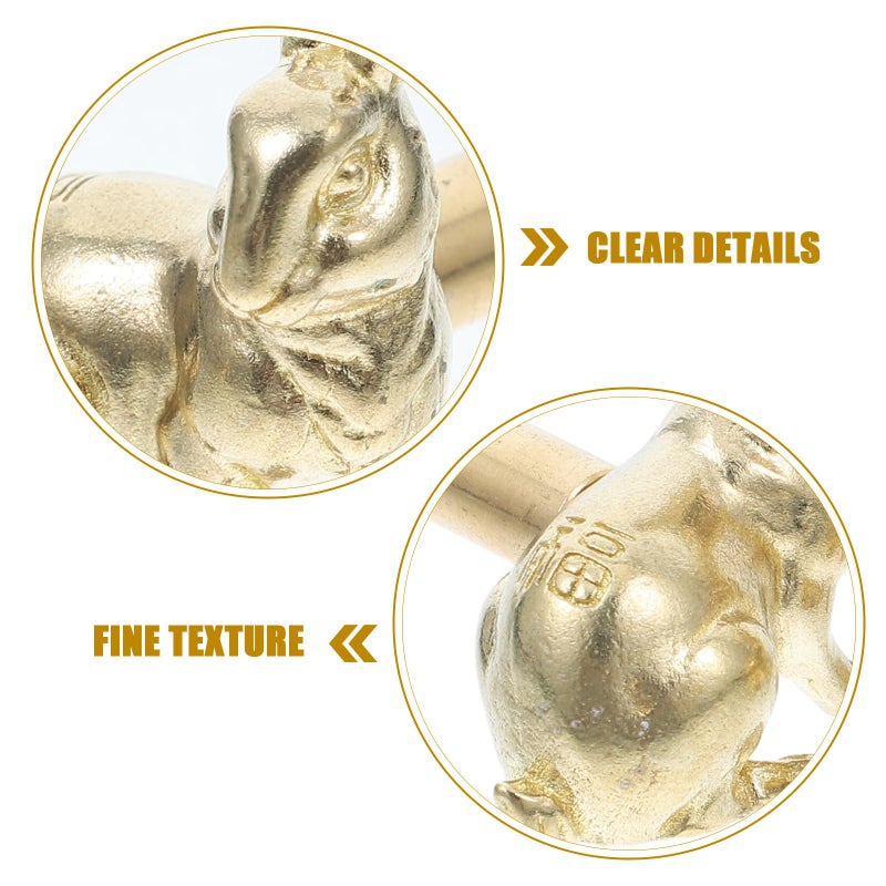 Brass Bunny Cabinet Knobs Vintage Animal Drawer Pulls Natural Color 2pcs Nursery Furniture Hardware - Image 4