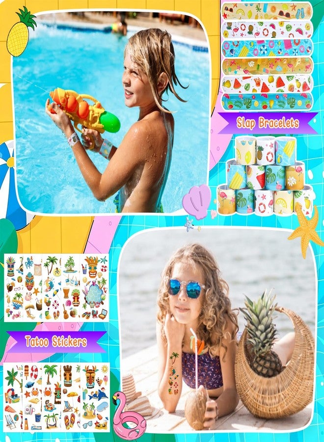 ANPHILE 12Pack Beach Pool Party Favors Bulk, Summer Party Favors with Beach Balls Slap Bracelets Stickers for Pool Party Supplies Birthday Goodie Bag Stuffers - Image 4