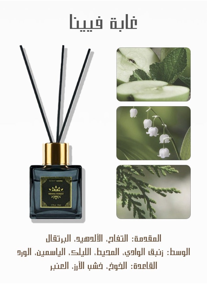 Litus - Home Perfume Reed Diffuser,Vienna Forest(Dreamy Forest Aroma) Fragrance,5 Rattan Reeds,50ml - Image 1