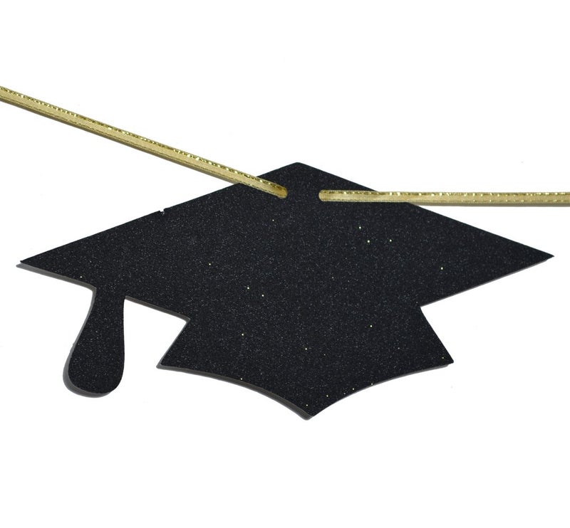 FOZEE I'm Done Gold Glitter Cursive Banner Sign, Graduation Garland, 2025 Grad Party Supplies (Gold) - Image 5