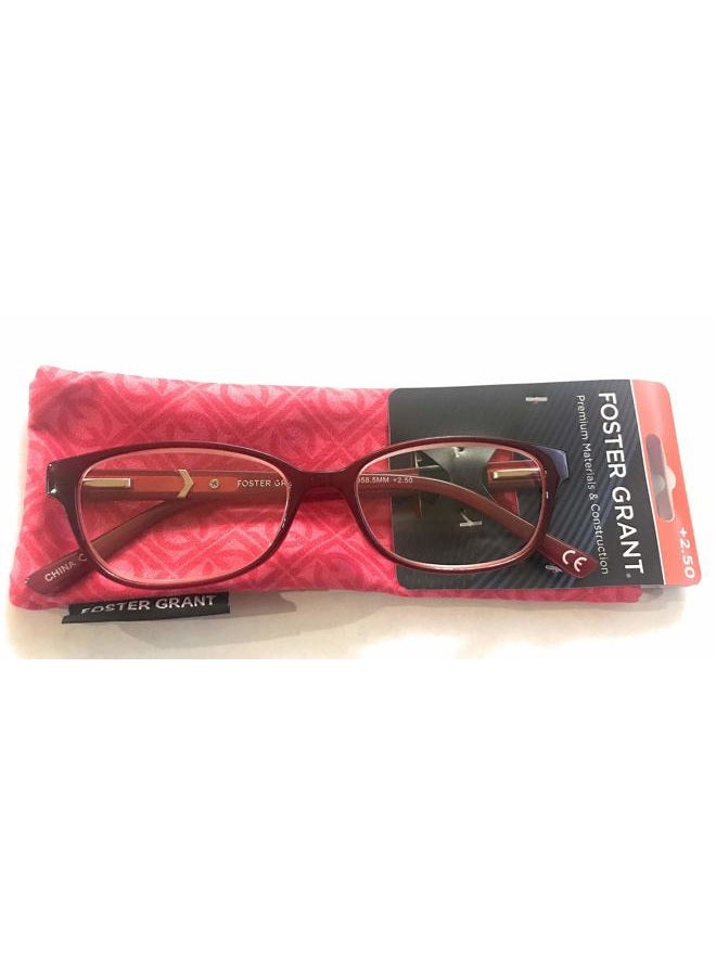 Evalina Women's Reading Glasses with Case +1.25
