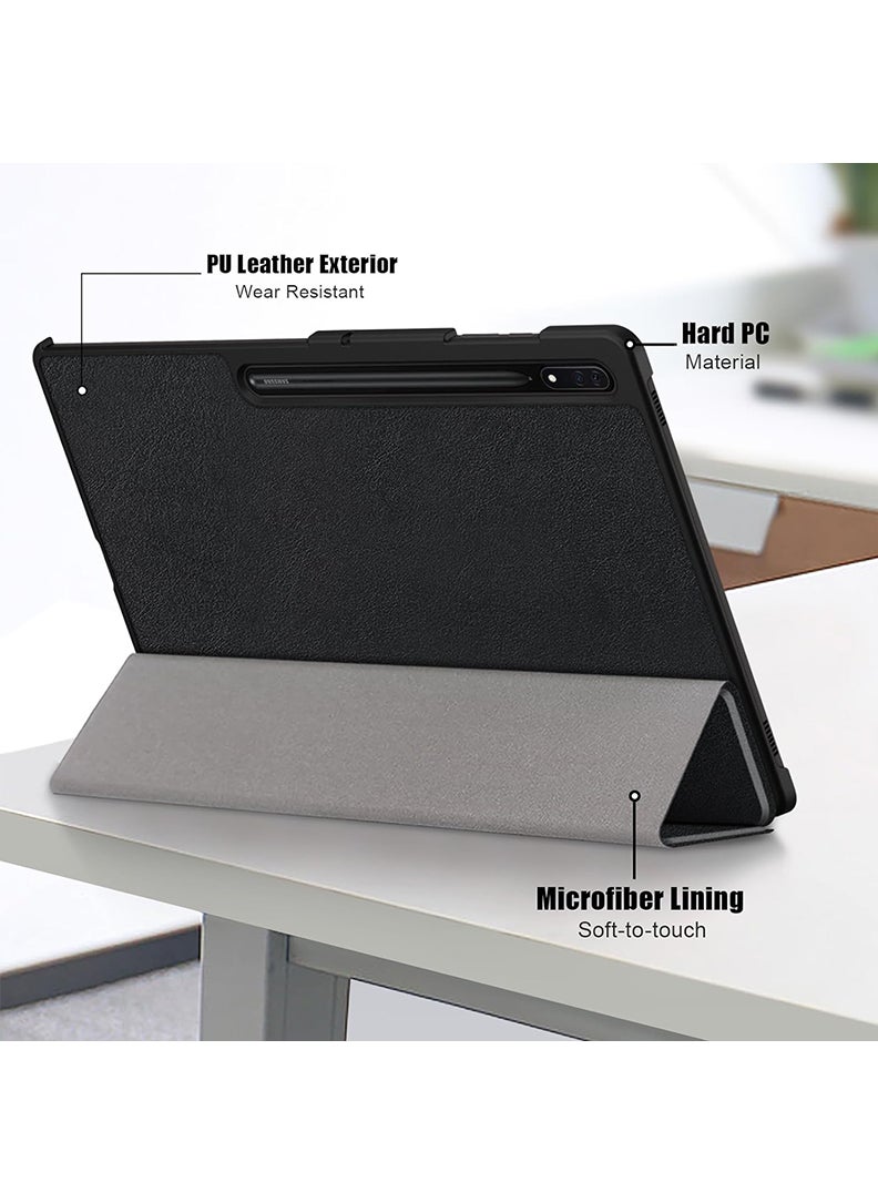 Theodor Protective Flip Case For Samsung Galaxy Tab S9 Ultra With Trifold Stand Auto Wake Sleep Shockproof Cover Stocks Market copy  - Image 4