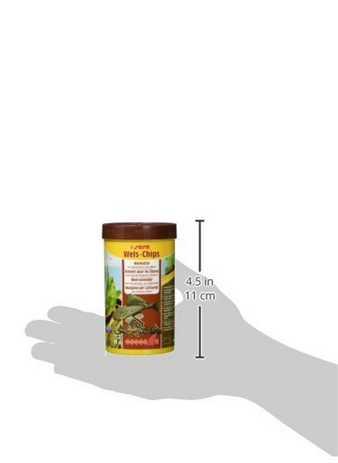 Sera - sera Catfish Chips Nature 3.4oz/0.21lbs | Premium Fish Food for Ancistrus & Plecos | High Fiber | No Dyes & Preservatives | Supports Digestion & Promotes Healthy Growth | Ideal for Bottom Feeders - Image 1