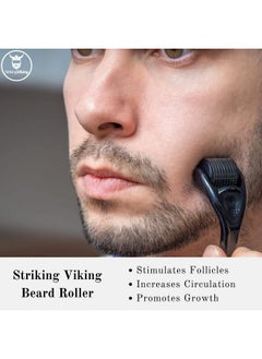 Striking Viking Triking Viking Beard Growth Kit Beard Roller For Hair Growth For Men Biotin Beard Growth Oil Beard Roller Beard Kit For Thickening And Conditioning Beards (Vanilla Scent 1 Fl Oz (Pack Of 2))  - Image 4