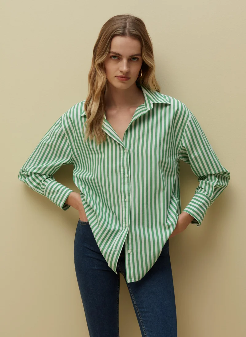او في اس PIOMBO oversize cotton shirt
