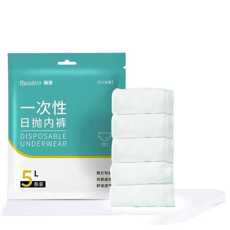 5 Pack Disposable Underwear Women Travel Size L for Tabletop Use - Image 3