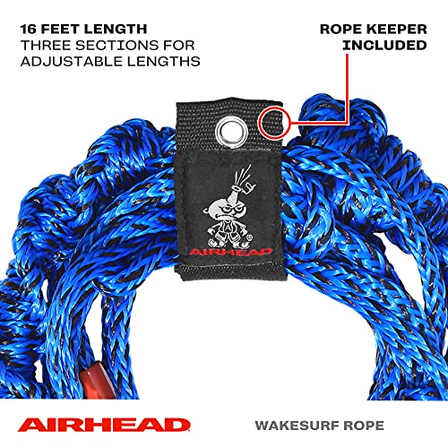 Airhead Spiral Braid Wakesurf Rope, 3 Sections, 16-Feet - Image 2