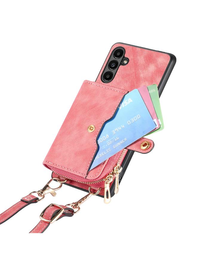 اس-توب جراب هاتف Samsung Galaxy A13 5G Crossbody متعدد الوظائف بسحاب ومحفظة - Image 2