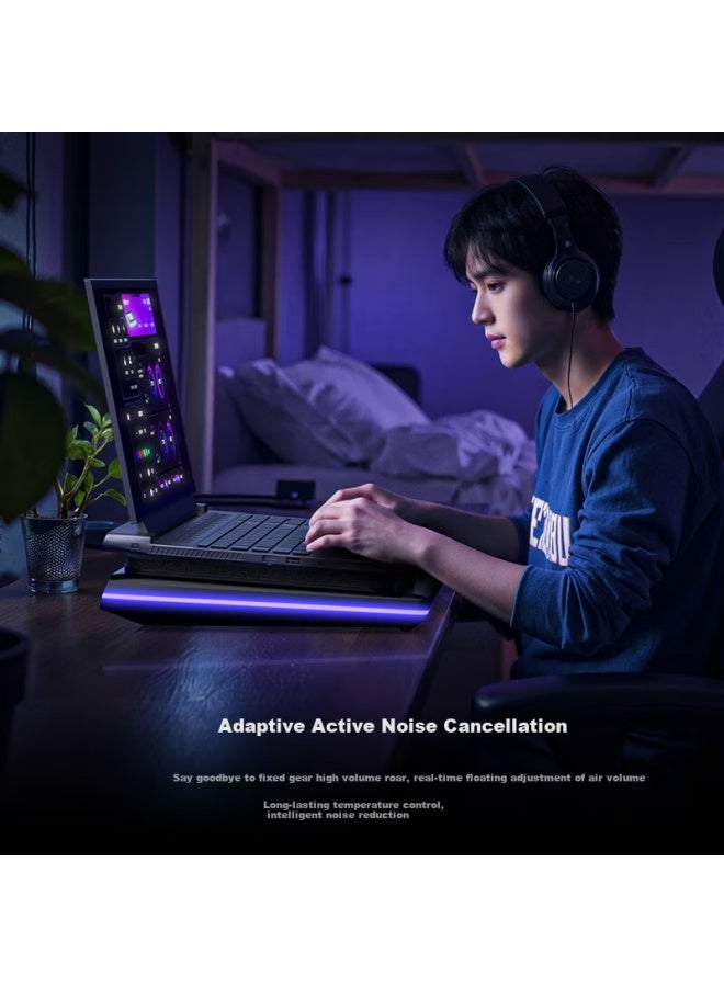 Llano Ai Intelligent Temperature Control V16 Laptop Blower-style Cooler Gaming Computer Stand Base With High Wind Speed Adjustable For Lenovo Dell Alienware Legion Asus Rog - Image 4