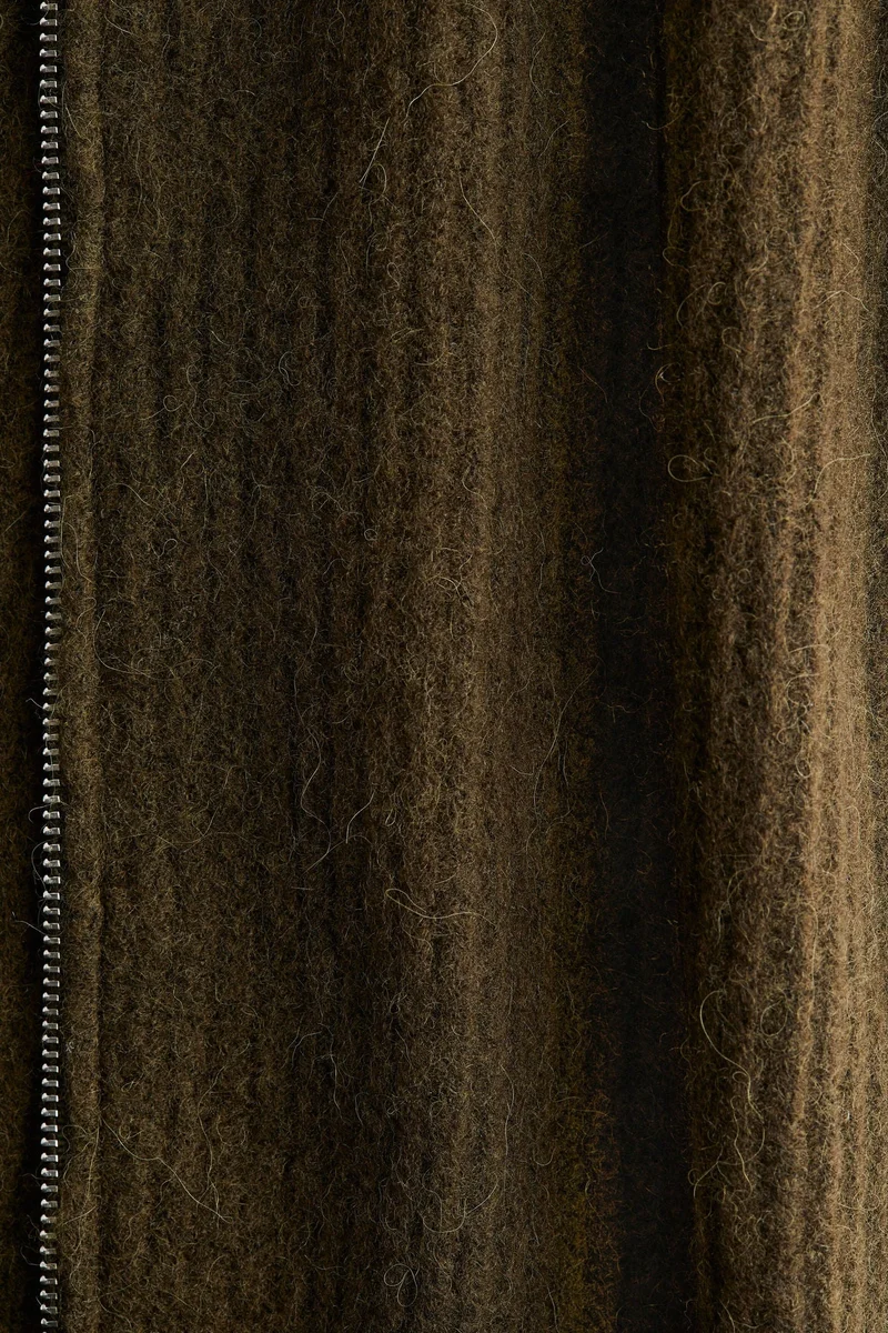 H&M Wool-blend zip-through cardigan