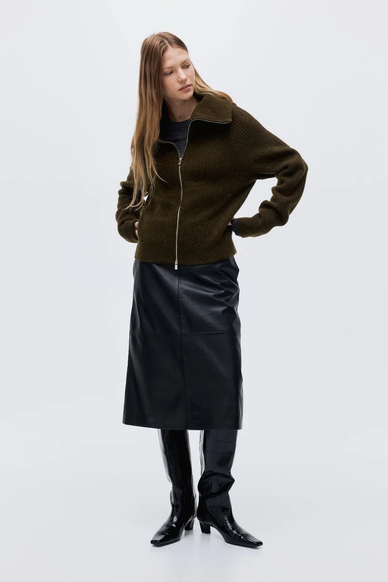 اتش اند ام كارديغان بسحّاب من مزيج الصوف