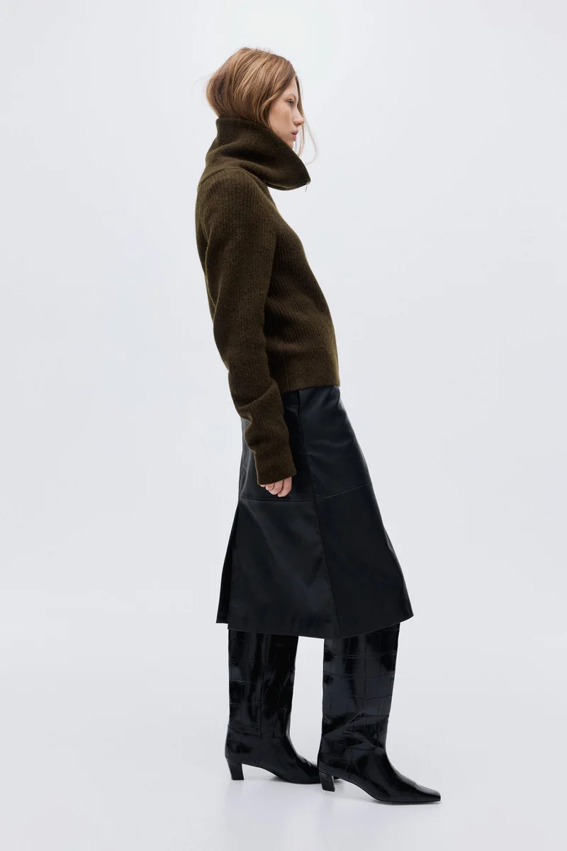 H&M Wool-blend zip-through cardigan