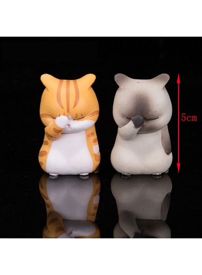 3-Piece Cat Figures Toy Set, Kitten Animals Toy, Cartoon Anime Cat Ornament Toy, Cake Toppers Desktop Decoration Birthday Gift for Kids Toddlers - Image 3