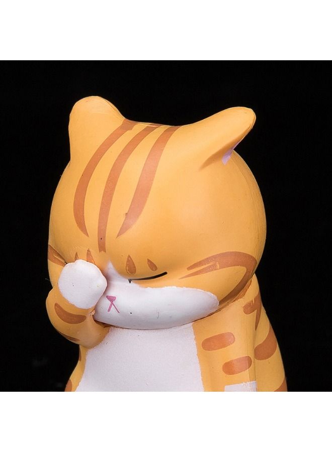 3-Piece Cat Figures Toy Set, Kitten Animals Toy, Cartoon Anime Cat Ornament Toy, Cake Toppers Desktop Decoration Birthday Gift for Kids Toddlers - Image 5