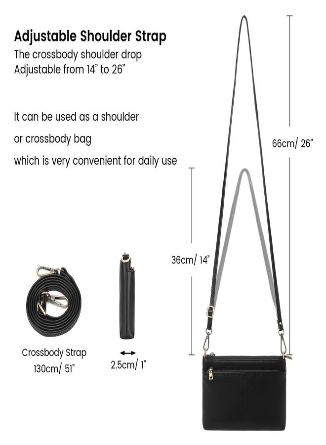 SENDEFN Leather Crossbody Bag for Women Small Clutch Purses Crossbody Shoulder Handbag Wallet Purses RIFD Card Slots - Image 5