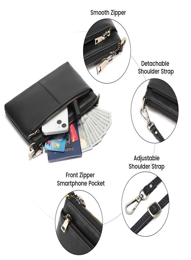 SENDEFN Leather Crossbody Bag for Women Small Clutch Purses Crossbody Shoulder Handbag Wallet Purses RIFD Card Slots - Image 3