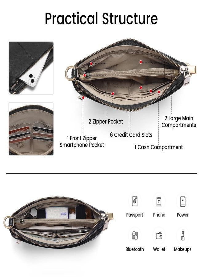 SENDEFN Leather Crossbody Bag for Women Small Clutch Purses Crossbody Shoulder Handbag Wallet Purses RIFD Card Slots - Image 2