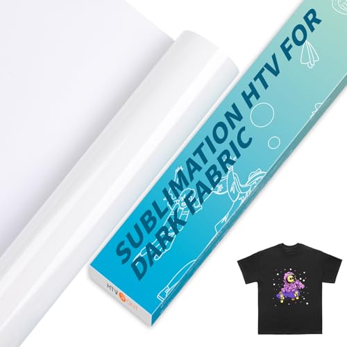 HTVRONT Sublimation HTV for Dark/Light Fabric - Matte Sublimation Vinyl 12" X 10FT for T-Shirts - Work Together with Sublimation PaperSublimation InkHeat Press - Image 1