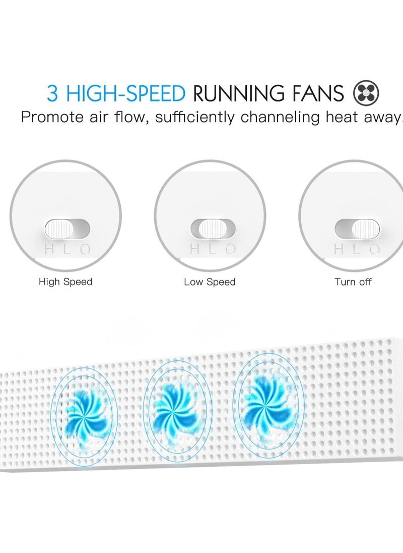 SYOSI Xbox One S Cooling Fan, Cooling Fan Stand Compatible with Xbox One S with 3 Built-in High Speed Fans, 2-Port USB Charing  Data Syncing and L/H Fan Speed Switch Only Compatible with Xbox one S  - Image 3