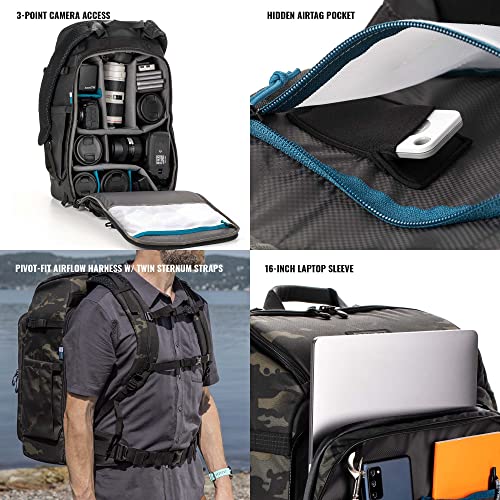 Tenba Axis v2 32L Camera Backpack for DSLR and Mirrorless Cameras and Lenses Plus a 17-inch Laptop – Multicam Black (637-759) - Image 5