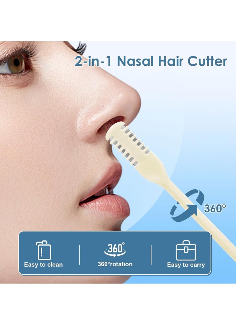 General - 2-in-1 Nasal Hair Cutter, Upgrade Double Sided Nose Hair Knife, 360° Nostril Hair Remover Tool, Nose Hair Trimmer, Nasal Hair Cutter for Men Women, with Soft Cleaning Brush - Image 1
