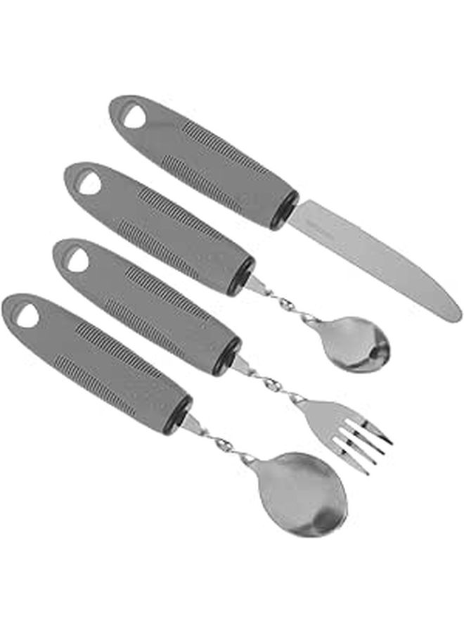 OUNONA 1 Set Portable Adaptive Utensil For Disabled Elderly Non Slip Cutlery With Flexible Handles Convenient Travel Dining Aid Independence Comfort - Image 1
