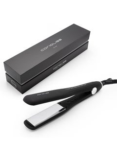 Corioliss Hair Straightener for Women Professional Extra Wide Titanium Plates Flat Iron UK Plug Black Soft Touch