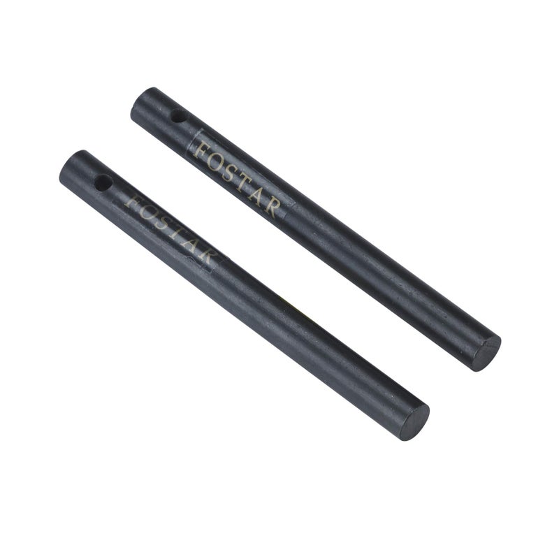 FOSTAR Outdoors 38 x 4 Inches Drilled Ferro Ferrocerium RodsFlint Steel Magnesium Survival Fire Starter with Toggle Lanyard Hole 2PCS