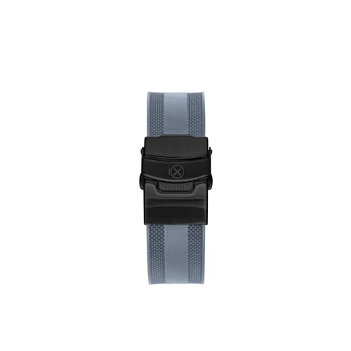 INO Design StrapXPro(SMX03A) Watch Band 20mm Curved-end Rubber Watch Strap Replacement for Seiko Prospex Speedtimer SSC813, SSC815, SSC817, SSC819, SSC909, SSC917, SSC933 (Grey with Black Clasp) - Image 4