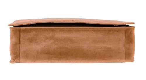 ANTONIO VALERIA Albert Cognac Leather Messenger Bag for Men - Image 5