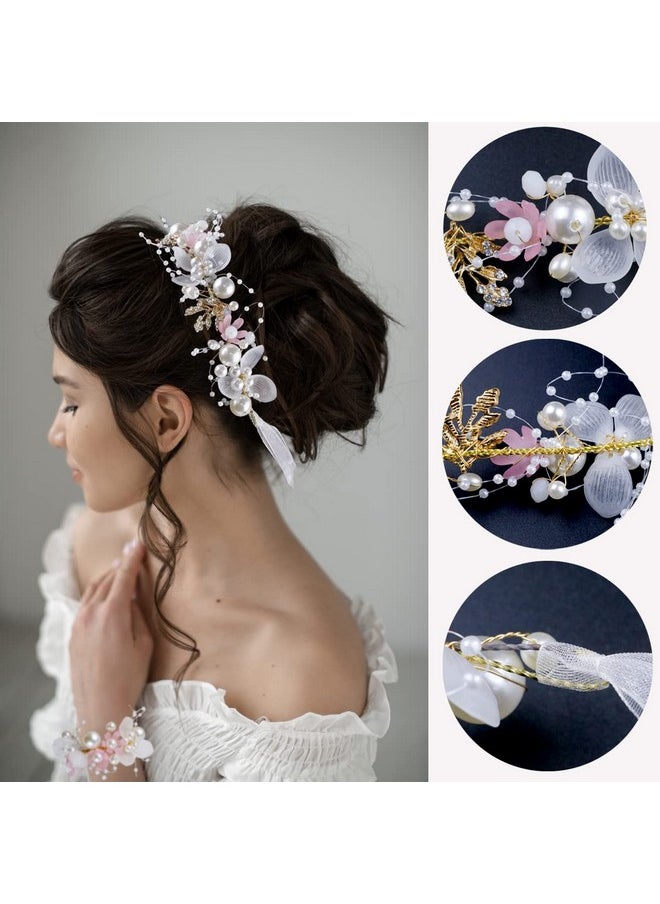 2 Pieces Wedding Flower Headpieces For Girls, Flower Girl Hair Accessories For Wedding Rhinestones Flower Headband Fairy Pearl Flower Crown For Girls Bridal Crystal Flower Tiara For Women - pzsku/ZC888B1EC08D0DAA78545Z/45/_/1735567141/90378e9c-f515-4cb2-97e1-58fe123a7137