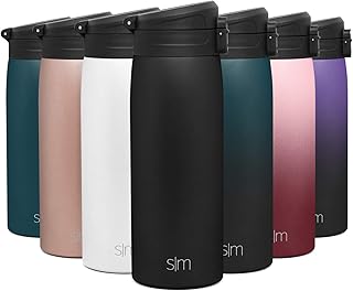 Simple Modern Simple Modern Kona Insulated Travel Mug Tumbler with Flip Lid Stainless Steel Coffee Cup Thermos, 16oz, Midnight Black  - Image 1