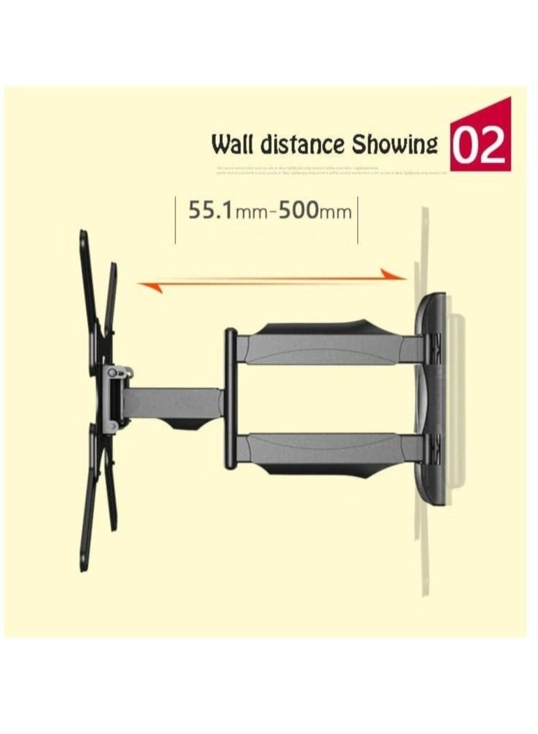 TV Bracket 32"-55" Flat Panel LED LCD TV Wall Mount Full Motion 3 Swing Arms Monitor Holder - Image 5