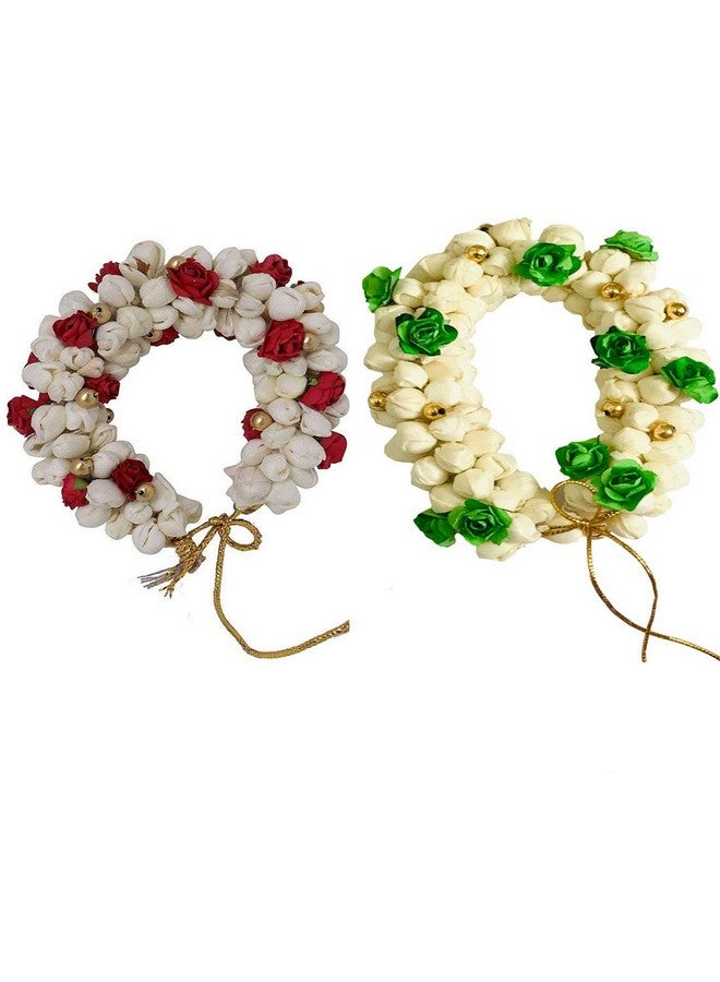 Arooman™ Hair Bun Mogra Flower Gajra Artificial Flower Gajra combo for Women (Pack -02)