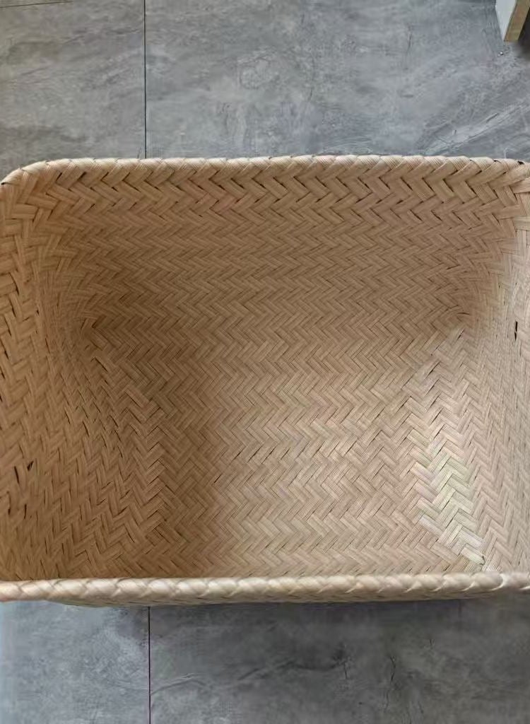 Handwoven storage basket, large rattan laundry basket, storage rack with blanket organiser and wicker wardrobe basket, large bathroom storage rack