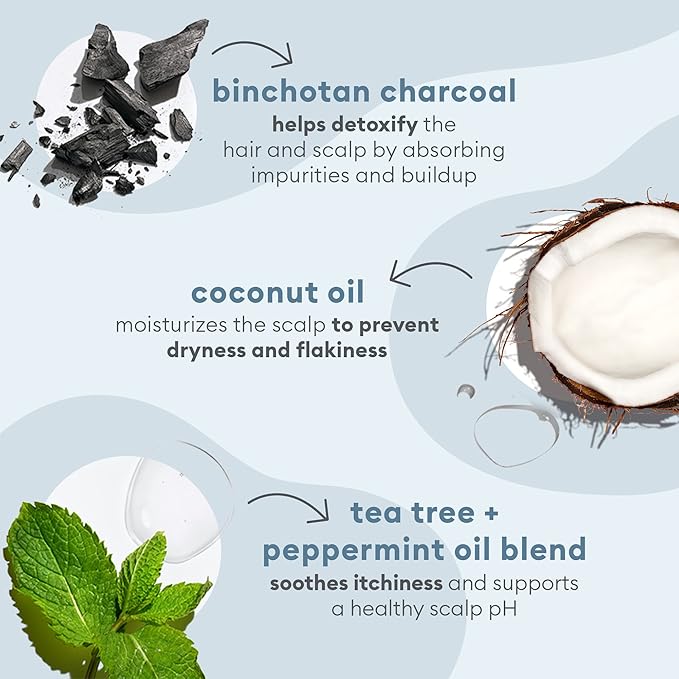 Briogeo Scalp Revival Exfoliator Charcoal Shampoo Treatment for Dry Itchy Scalp Clarifying Shampoo for Build Up 59ml - Image 5