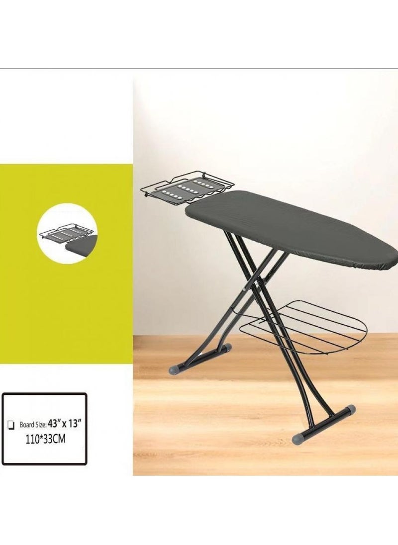 Alissa Ironing Board Compact Iron Board with Iron Rest and Hanger & Extra Thick Cover Folding Heavy Duty Ironing Board  - Image 5