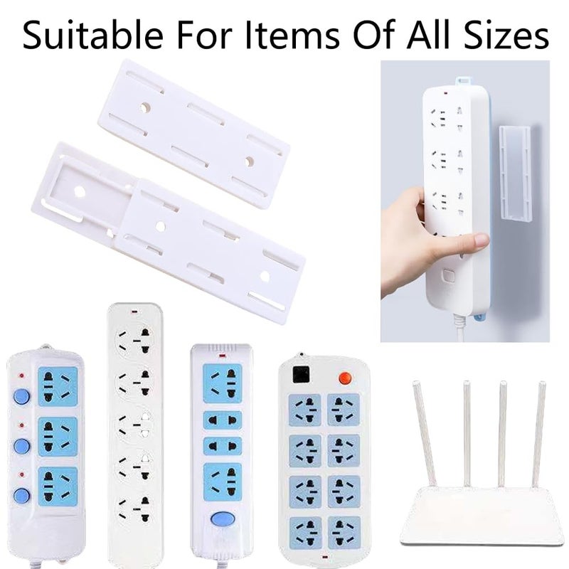 Fapiwen Power Strip Holder 3pcs Self Adhesive Power Strip Mount Wall Mount Punch Free Desktop Socket Fixer Cable Organizer Power Strip Holder Fixator for Power Outlets WiFi Routers Tissue Boxes  - Image 3