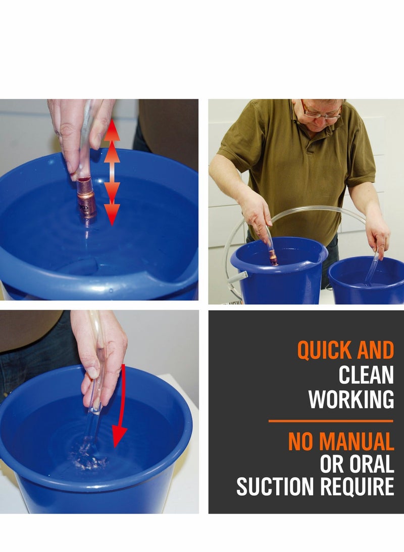 Excefore Gas Siphon 6FT Multi-Purpose Super Easy Pump,1/2" Valve Tubing Safe (White) - Image 5