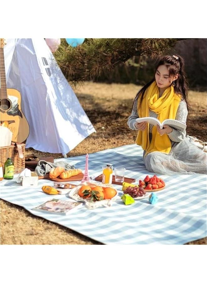 HOOKOR Picnic Blanket, Waterproof Beach Blanket Waterproof Picnic Blanket, Portable Picnic Mat Portable Beach Mat For Outdoor Camping Family Outdoor Park Garden Green  - Image 2