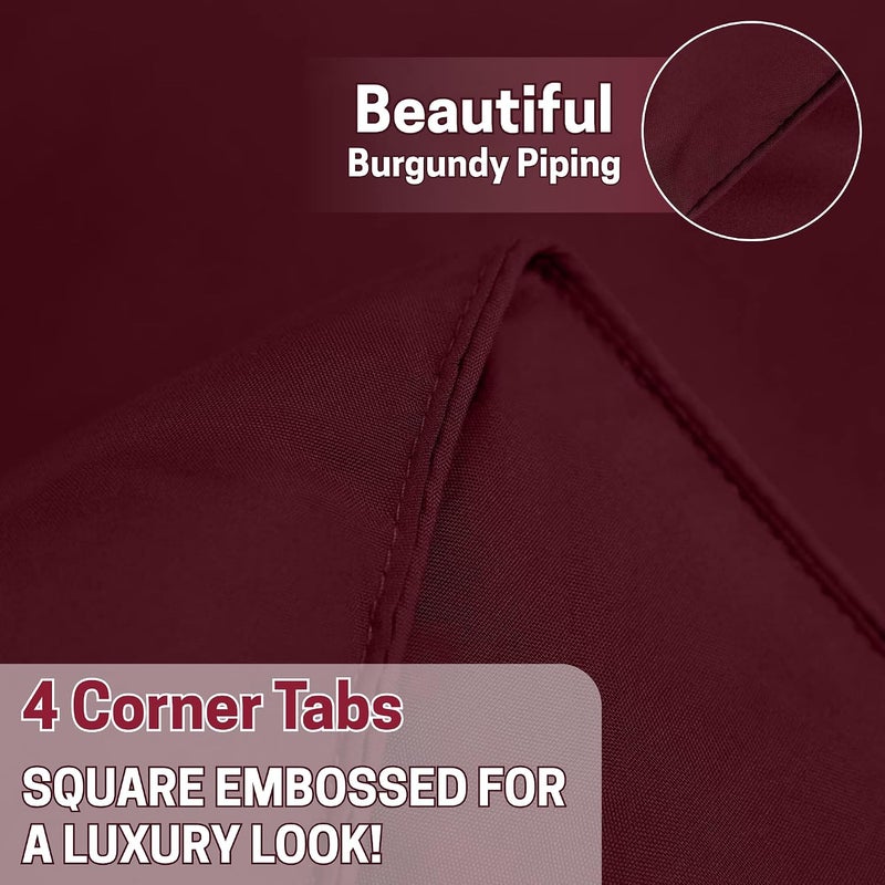 Bed Comforter with Lightweight & Soft Down Alternative | Reversible Cooling Comforter for bedding Duvet Inserts for All Seasons with Washable Microfiber Quilt (Burgundy, 160 x 220cm) - Image 5