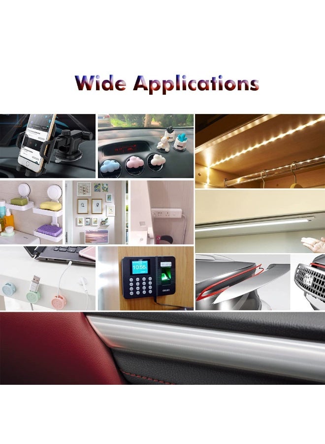 LLPT شريط لاصق مزدوج الجوانب شفاف أكريليك شريط تثبيت قوي 1 بوصة × 550 بوصة أحجام متعددة خالي من البقايا مقاوم للماء داخلي خارجي لاصق (WA150) - Image 4