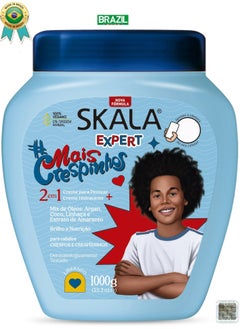 SKALA Skala Mais Crespinhos (2 in 1) Kids Treatment Cream, styling, Moisturizing and Deep Hydration for Frizzy and Curly Hair 1000g ( Brazil )  - Image 1