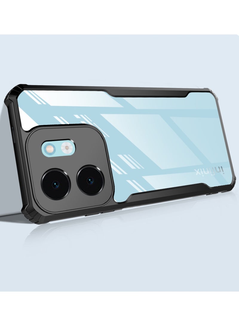 عام غطاء إنفينيكس هوت 50i/سمارت 9 - غطاء خلفي شفاف كريستالي مقاوم للصدمات | حماية 360 درجة من مزيج TPU+PC | حماية الكاميرا | غطاء أكريليك شفاف - Image 2