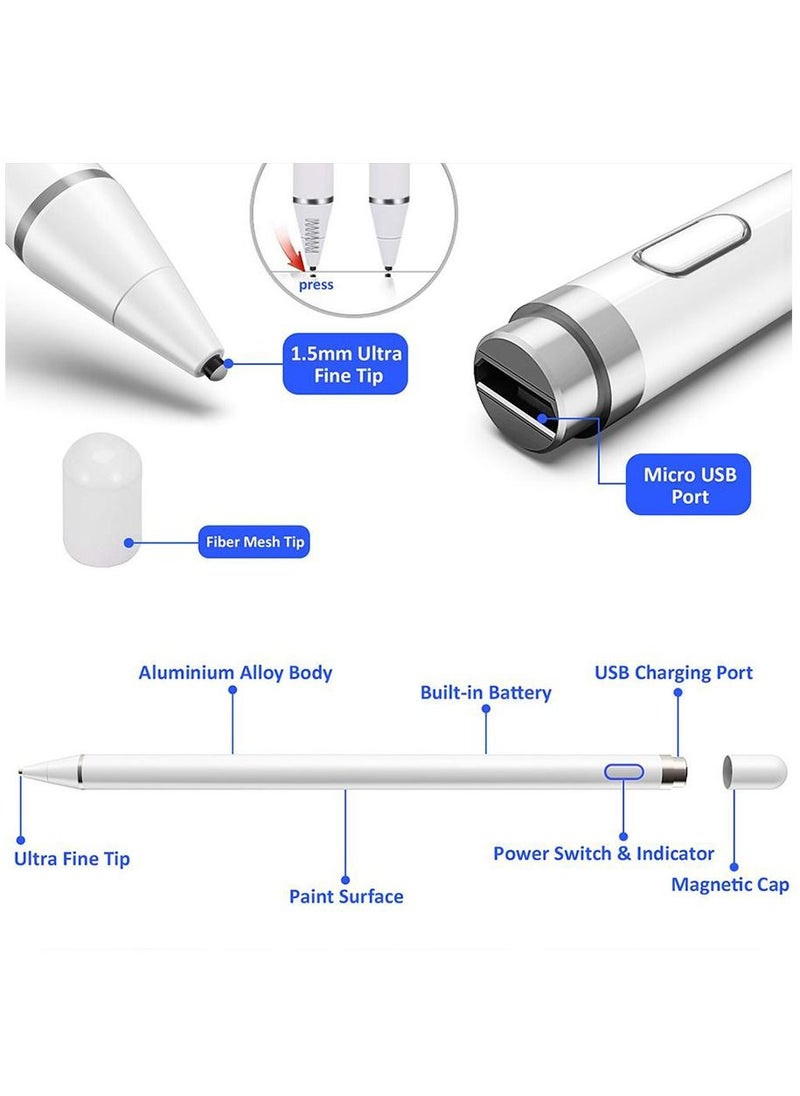 MOCOM Digital Capacitive Stylus Pen For Apple iPad Pro White  - Image 3