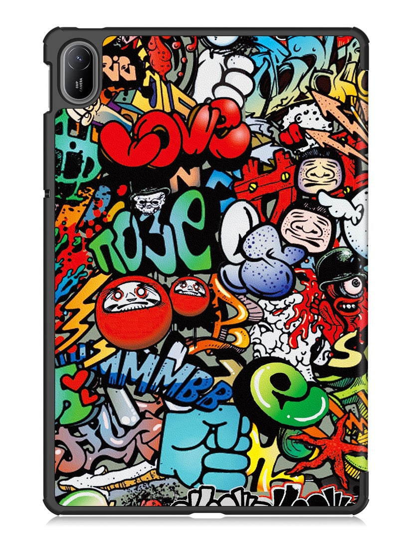 Case Compatible with Huawei MatePad SE 11 inch 2024 Tri-Fold Smart Tablet Case,Hard PC Back Shell Slim Multi- Viewing Angles Stand Folio Cover