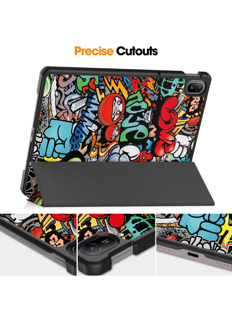 General Case Compatible with Huawei MatePad SE 11 inch 2024 Tri-Fold Smart Tablet Case,Hard PC Back Shell Slim Multi- Viewing Angles Stand Folio Cover  - Image 4