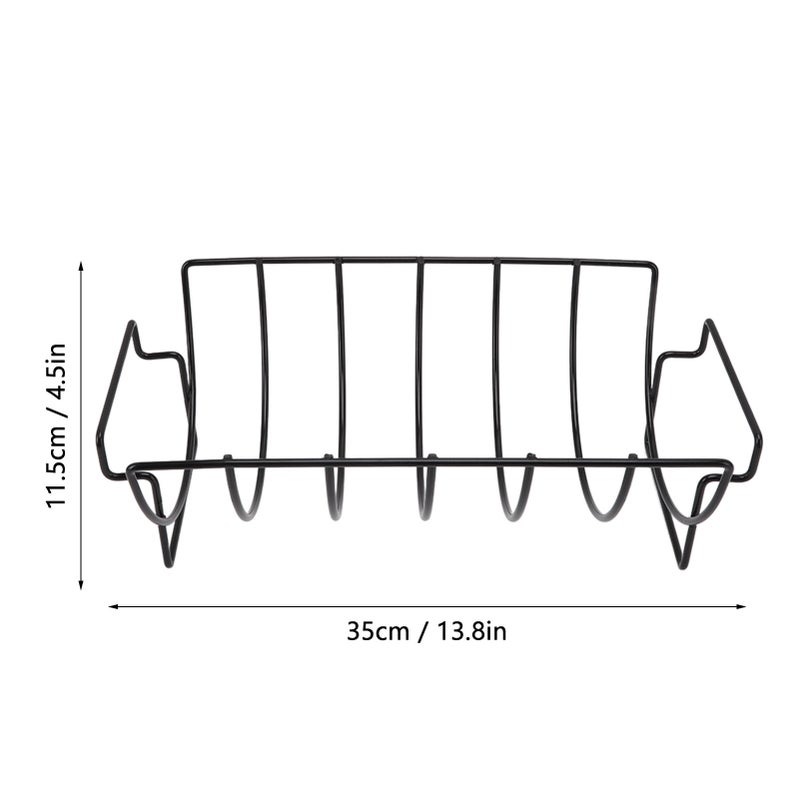 Rib Rack Non Stick Coated Chicken Steak Roasting Stand Barbecue Tool Beef Ribs Grill - Image 4