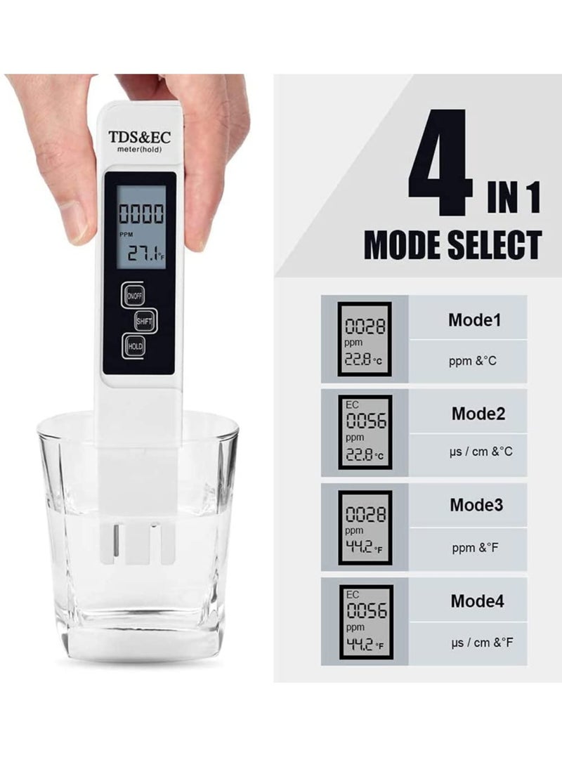 3-in-1 Instant Read TDS Meter Measures TDS EC Temperature Digital Water Testing Kit for Tap/Well/Pool/Hydroponics/Aquarium - Image 2