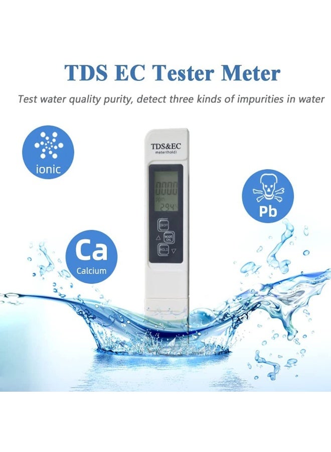 3-in-1 Instant Read TDS Meter Measures TDS EC Temperature Digital Water Testing Kit for Tap/Well/Pool/Hydroponics/Aquarium - Image 5